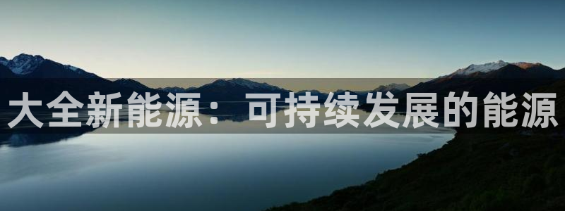 球盟会网址：大全新能源：可持续发展的能源