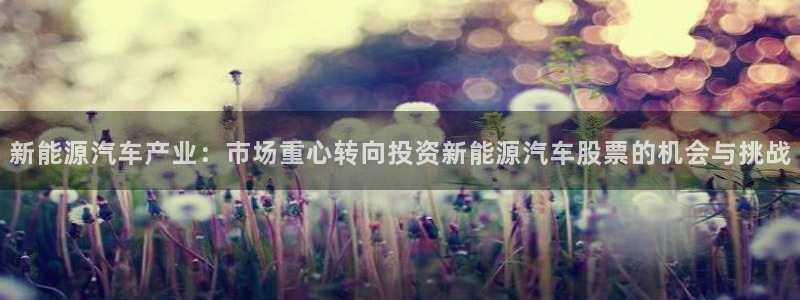 球盟会黑平台：新能源汽车产业：市场重心转