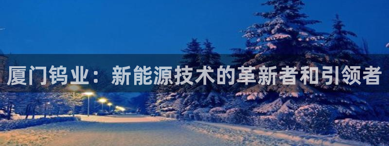 球盟会登录入口：厦门钨业：新能源技术的革