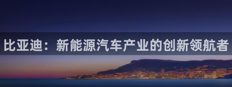 球盟会用的客服聊天是哪个软件:比亚迪:新能源汽车产业的创新领